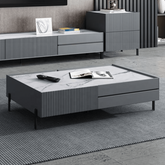 Trueliving Royal Grey Coffee Table Living Room H 14 x W 33 x D 33(5
